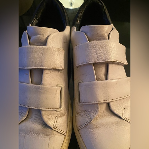 SANDRO White Velcro-Leather Shoes - Picture 3 of 6